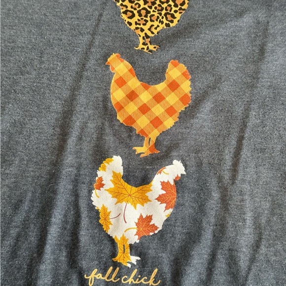 FALL CHICK L/S Graphic Tee size XL - Picture 2 of 4